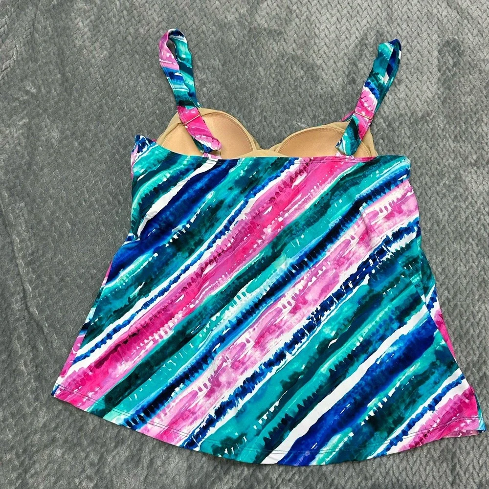 Kim‎ Gravel x Swimsuits For All Women's 12 Scoop Neck Tankini Set Bike Shorts